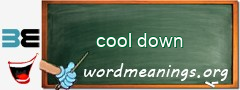 WordMeaning blackboard for cool down